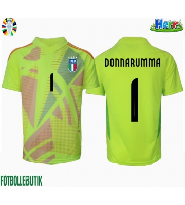 Italien Gianluigi Donnarumma #1 Målvakt Hemmatröja EM 2024 Kortärmad